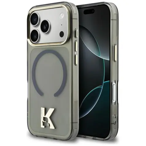 Karl Lagerfeld IML K Head Logo MagSafe černá / Zadní kryt / iPhone 17 Pro / MagSafe