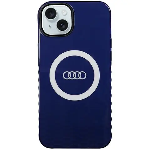 Audi IML Big Logo MagSafe kryt modrá / Kryt na iPhone 15 Plus, 14 Plus / MagSafe