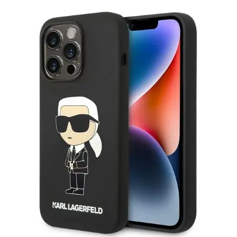 Karl Lagerfeld Ikonik MagSafe iPhone 14 Pro černá / Zadní kryt / pro Apple iPhone 14 Pro / Silikonový