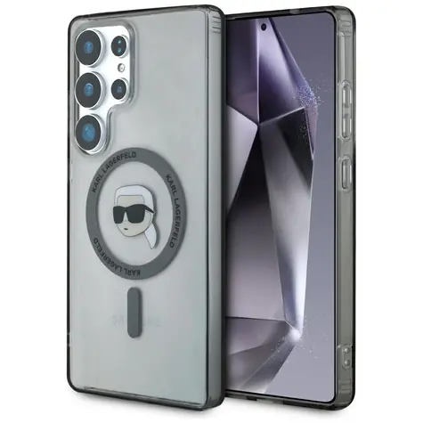Karl Lagerfeld Button Karl Head MagSafe černá / Zadní kryt / Samsung Galaxy S25 Ultra