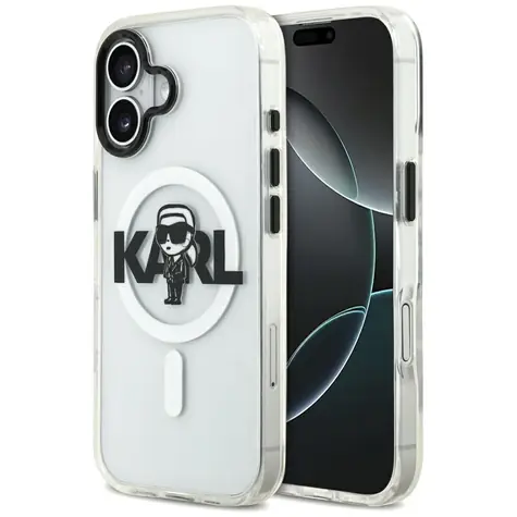 Karl Lagerfeld IML Karl Sketch Logo transparentní / Zadní kryt / pro iPhone 17 / MagSafe