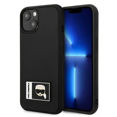 Karl Lagerfeld Ikonik Patch černá / Ochranný kryt / Apple iPhone 13