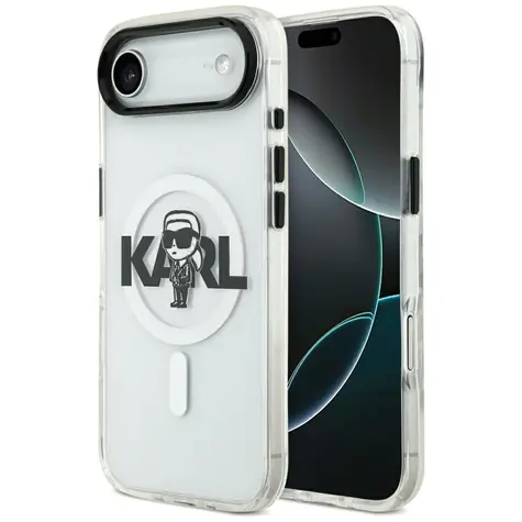 Karl Lagerfeld IML Karl Sketch Logo transparentní / Zadní kryt pro iPhone 17 Air / MagSafe