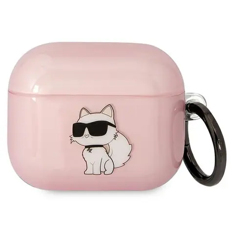 Karl Lagerfeld KLA3HNCHTCP Ikonik Choupette růžová / Pouzdro / pro Apple AirPods 3