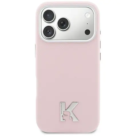 Karl Lagerfeld Karl Head Logo růžová / Zadní kryt / MagSafe / iPhone 17