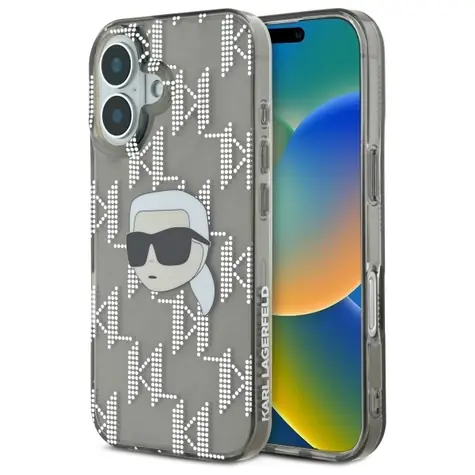 Karl Lagerfeld IML Karl Head Electroplated černá / Zadní kryt / iPhone 16