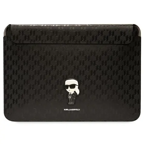 Karl Lagerfeld Saffiano Monogram Ikonik černá / Pouzdro pro notebook 14