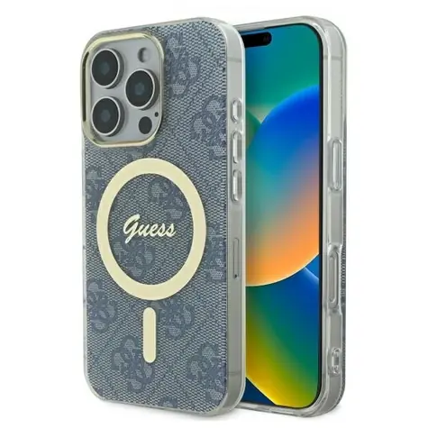 Guess IML 4G MagSafe modrá / Zadní kryt / pro iPhone 16 Pro Max / MagSafe