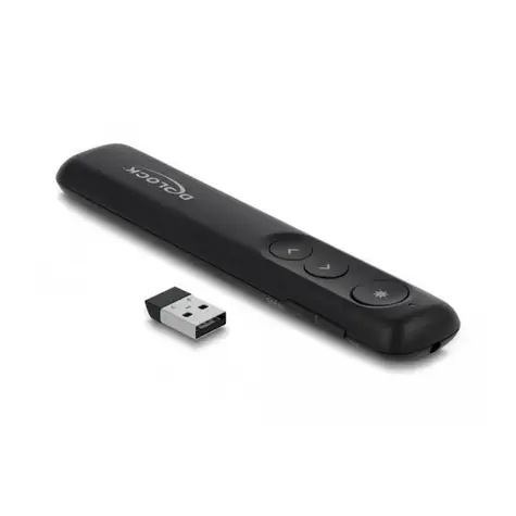 DeLock USB Laser Presenter černá / Prezentér / Laserové ukazovátko / USB přijímač