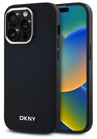 DKNY Plain Logo MagSafe iPhone 14 Pro černá / Zadní kryt / MagSafe