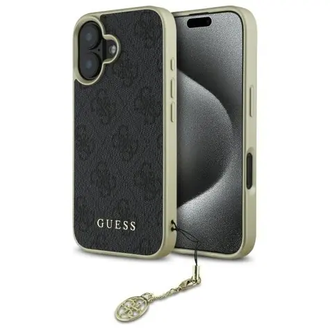 Guess 4G Charms Collection pro iPhone 16 Plus černá / Zadní kryt