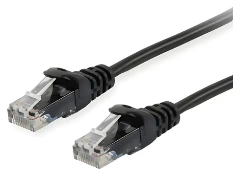 Equip Patch kabel Cat6 U/UTP černá / Síťový kabel / RJ-45 / 0,15 m / CCA vodič