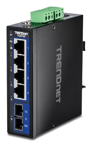 TRENDnet TI-G51SC / Switch / Průmyslový / DIN lišta / 4x Gigabit RJ-45 / 1x SFP / Unmanaged
