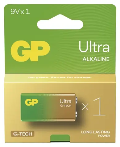 GP Ultra 9V (6LR61) / Alkalická baterie / 9 V / 1 ks