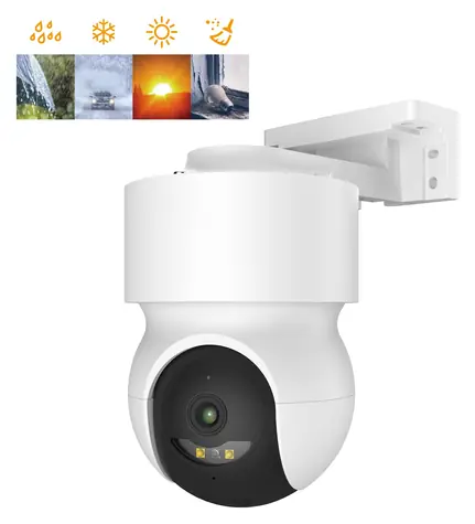iGET HOME Camera CS8 bílá / Venkovní/vnitřní IP kamera / 2K / 102° / IP65 / otočná / WiFi
