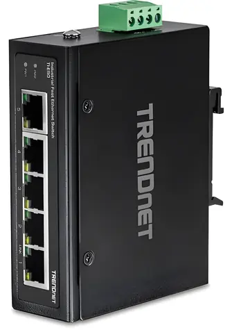 TRENDnet Průmyslový switch 5x Fast Ethernet DIN lišta / Switch / IP30 / -40 až 75°C / neřízený