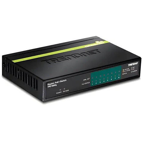 TRENDnet TPE-TG82G / Switch / 8x Gigabit / PoE+ / 61 W / Kovové provedení