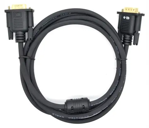 TB Touch VGA D-SUB 15pin černá / Video kabel VGA / M/M / Pozlacené konektory / 1,8 m