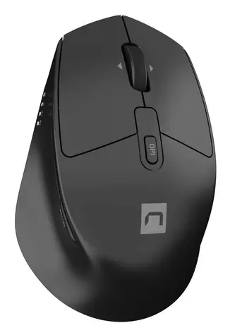 Natec KITE černá / Bezdrátová myš / Kancelářská / Pro praváky / Blue Sense / 4000 DPI / USB + Bluetooth