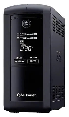 CyberPower Value Pro serie GreenPower UPS černá / 1000VA / 550W / 6x IEC C13 / LCD