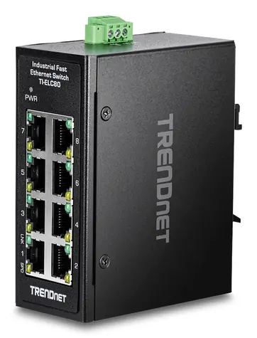 TRENDnet TI-ELC80 / Switch / Průmyslový / 8x 10/100 Mbps / DIN lišta / IP30