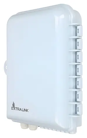 Extralink Emma bílá / Optická spojovací skříň / 16 vláken / 16 kazet pro spoje