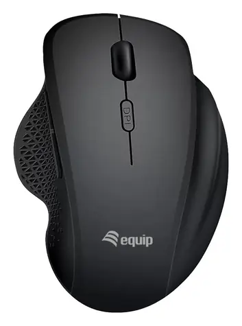 Equip 245121 černá / Bezdrátová myš / 2.4GHz + Bluetooth / 6 tlačítek / 1600 DPI / 500 mAh