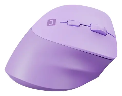 Natec Crake 2 fialová / Bezdrátová optická myš / Vertikální / 2 400 DPI / USB + Bluetooth / 6 tlačítek