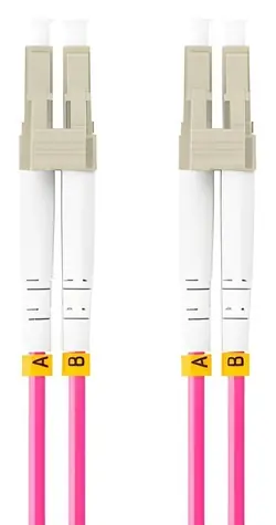Lanberg FO-LULU-MD41-0020-VT / Optický patch kabel / LC/UPC-LC/UPC / Duplex / OM4 50/125 / 2 m / fialová