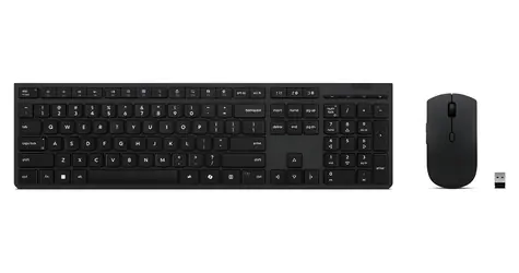 Lenovo Professional Wireless Combo černá / Set klávesnice a myši / dobíjecí baterie / US layout