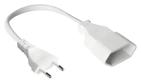 Good Connections Euro prodlužovací kabel bílý / Prodlužovací kabel / 1 m / 250 V / VDE