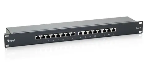 Equip Patch panel 16x RJ45 Cat6 FTP černá / Patch panel / 19