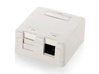 Equip 2-Port Keystone bílá / Krabice pod omítku / nestíněná
