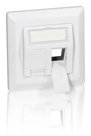 Equip rámeček 2x Keystone 45° bílý / Rámeček pro keystone / 2 zásuvky / 5 ks