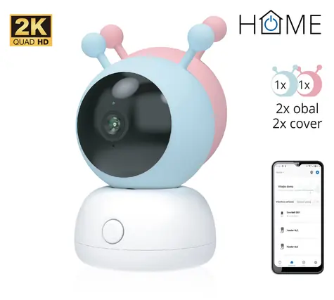 iGET HOME Camera CS2 Baby bílá / Chůvička / WiFi / 2K / teploměr / noční vidění