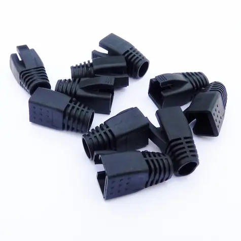 DATACOM Krytka pro RJ45 CAT6A/CAT7 černá / Krytka konektoru / pro kabel do 8,5 mm / 10 ks