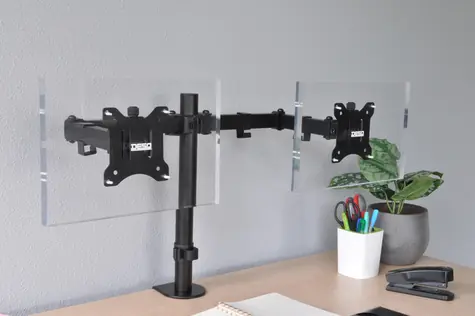 AVELI DESQ / Držák pro dva monitory / kloubový / VESA 75x75, 100x100 / nosnost 9 kg/monitor