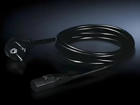 Rittal napájecí kabel D-C13 černý / Napájecí kabel / 1,8 m / Úhlový konektor / 230V