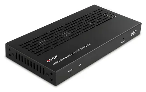 Lindy 38396 / AV vysílač / HDMI & USB over IP / 4K 30Hz / PoE / Multicast a videostěna