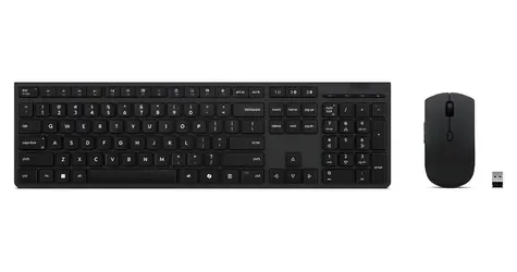 Lenovo Professional Wireless Rechargeable US šedá / Sada klávesnice a myši / dobíjecí baterie / USB-A přijímač