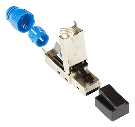Good Connections RJ45 Cat8.1 stříbrná / Konektor / lomený / S/UTP / na kabel / pozlacené kontakty