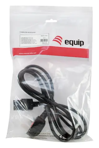 Equip BS 1363 - C13 černý / Napájecí kabel / 2 m / 250 V / 10 A