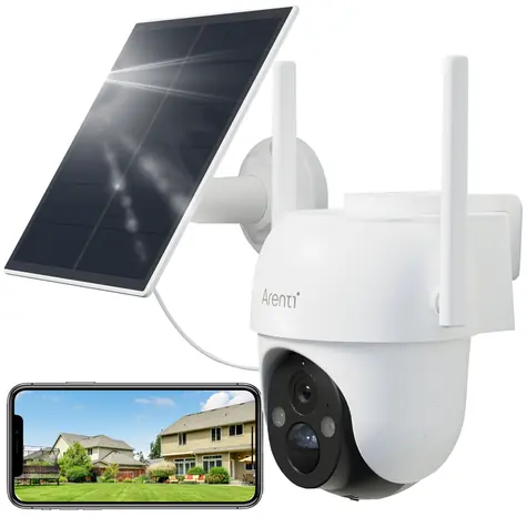 Arenti Wire-Free Outdoor UHD bílá / Venkovní IP kamera / 2304×1296 px / solární panel / IP65 / Wi-Fi