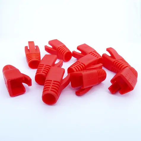 DATACOM Krytka pro RJ45 CAT6A, CAT7 červená / Krytka konektoru / 10 ks