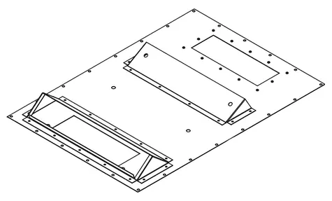 Triton Redukce pro klimatizaci X1/X2 600x800 šedá / Redukce / pro rozváděče řady II / RAL 7035