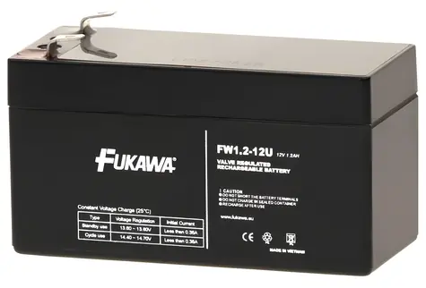FUKAWA FW 1,2-12 U / Baterie do UPS / APC, AEG, EATON, Powerware / 12V / 1,2Ah / Faston F1-4,7mm / životnost 5 let