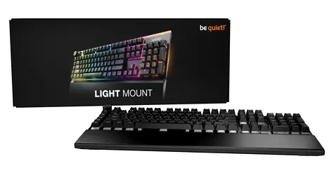 be quiet! LIGHT MOUNT SILENT LINEAR černá / Mechanická klávesnice / RGB / Layout DE / USB-C