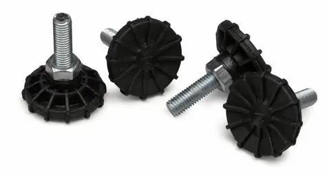 Equip nožičky pro rack 60 mm černá, stříbrná / Nožičky / 19