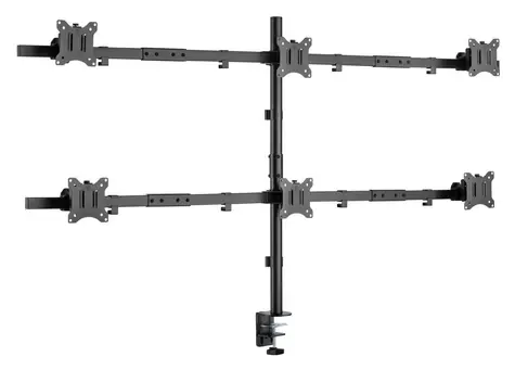 Equip 650160 černá / Stolní držák pro 6 monitorů / 17