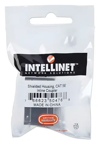 Intellinet RJ45 spojka Cat5e stříbrná / Spojka / 8P8C / F/UTP (FTP) / pozlacené kontakty